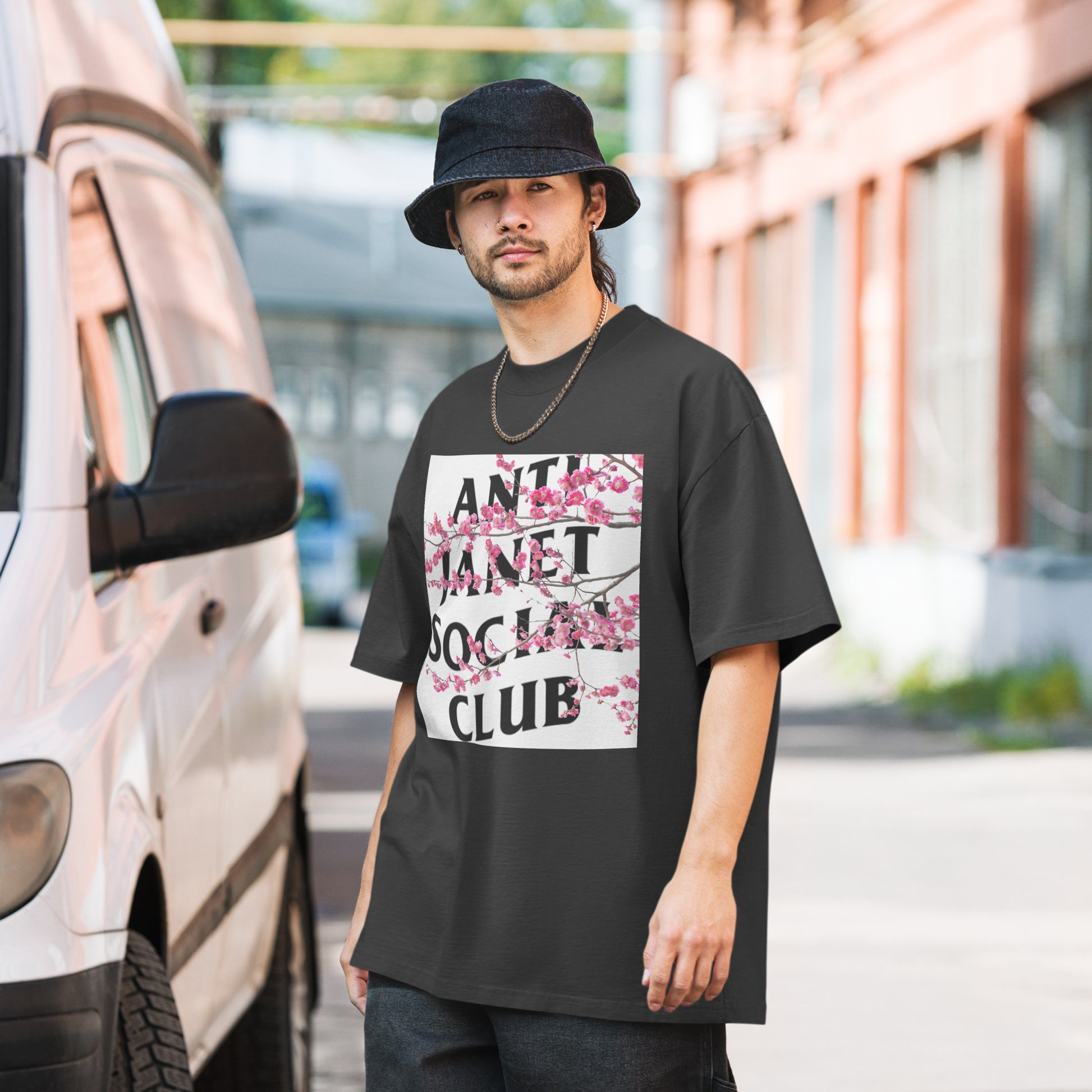 Anti Janet Social Club Oversized Faded T-Shirt Sahi Cosmetics - SAHI COSMETICS