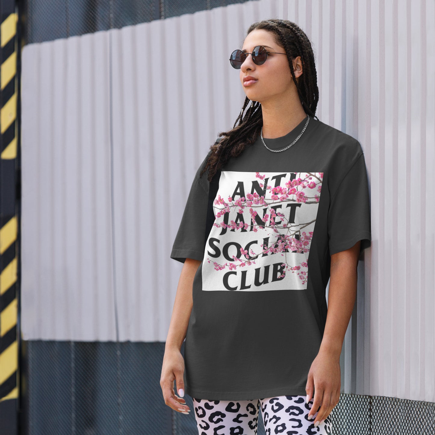 Anti Janet Social Club Oversized Faded T-Shirt Sahi Cosmetics - SAHI COSMETICS