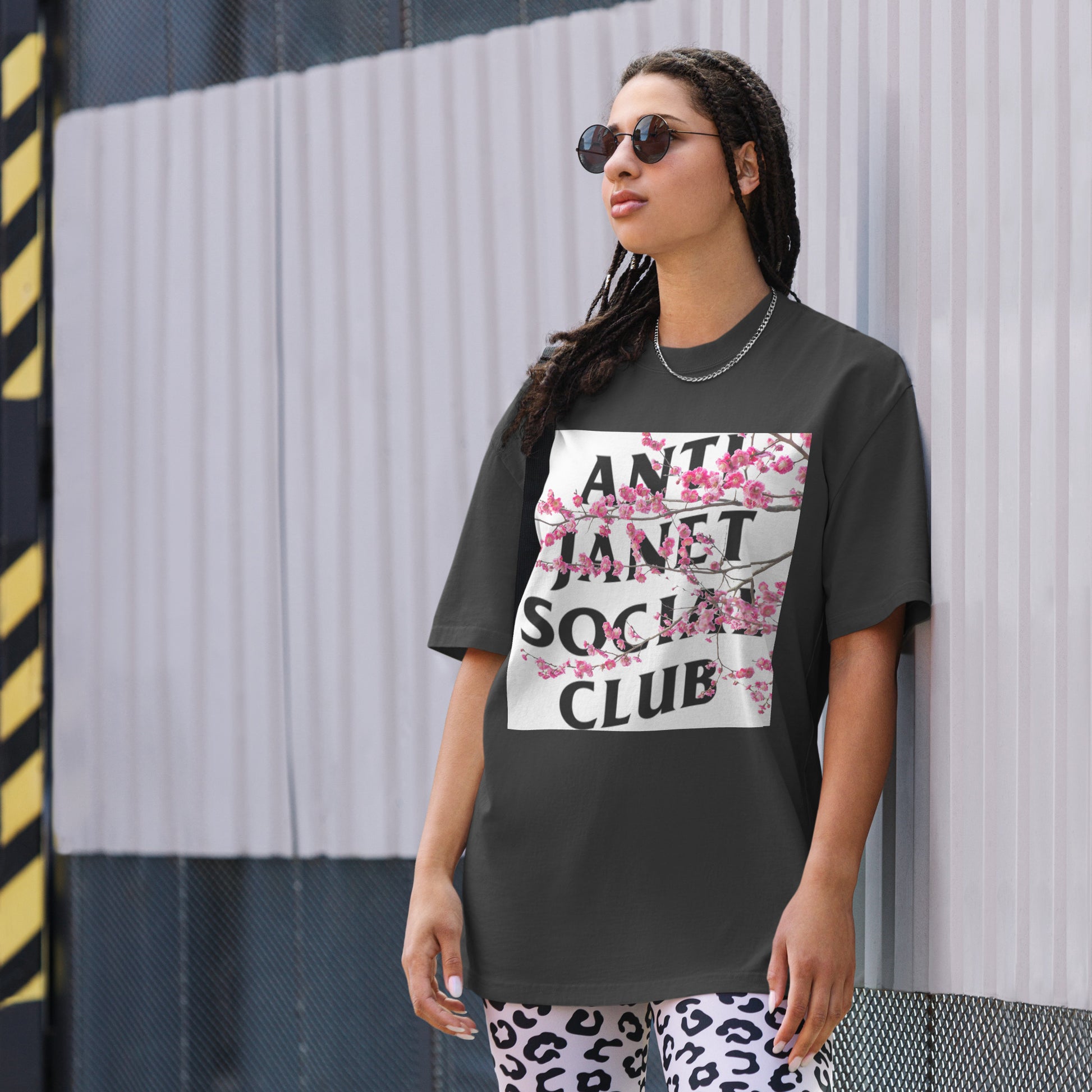 Anti Janet Social Club Oversized Faded T-Shirt Sahi Cosmetics - SAHI COSMETICS