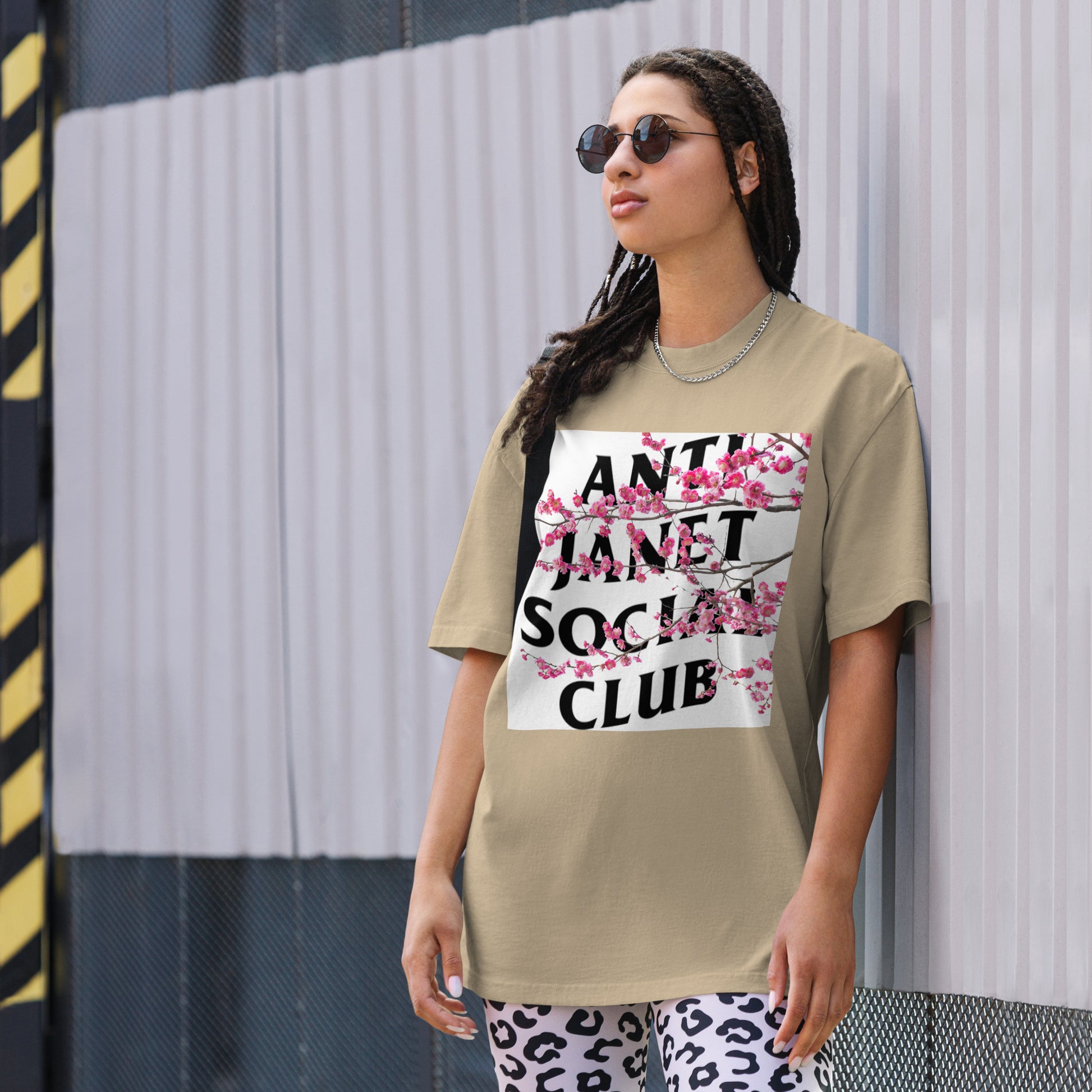 Anti Janet Social Club Oversized Faded T-Shirt Sahi Cosmetics - SAHI COSMETICS