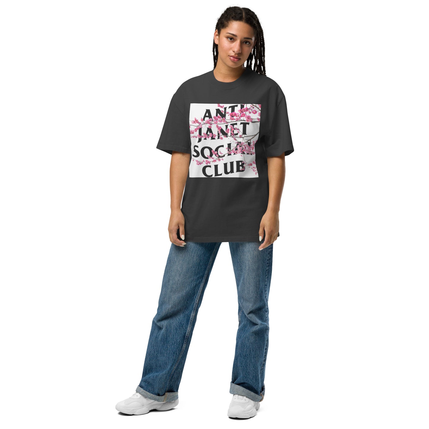 Anti Janet Social Club Oversized Faded T-Shirt Sahi Cosmetics