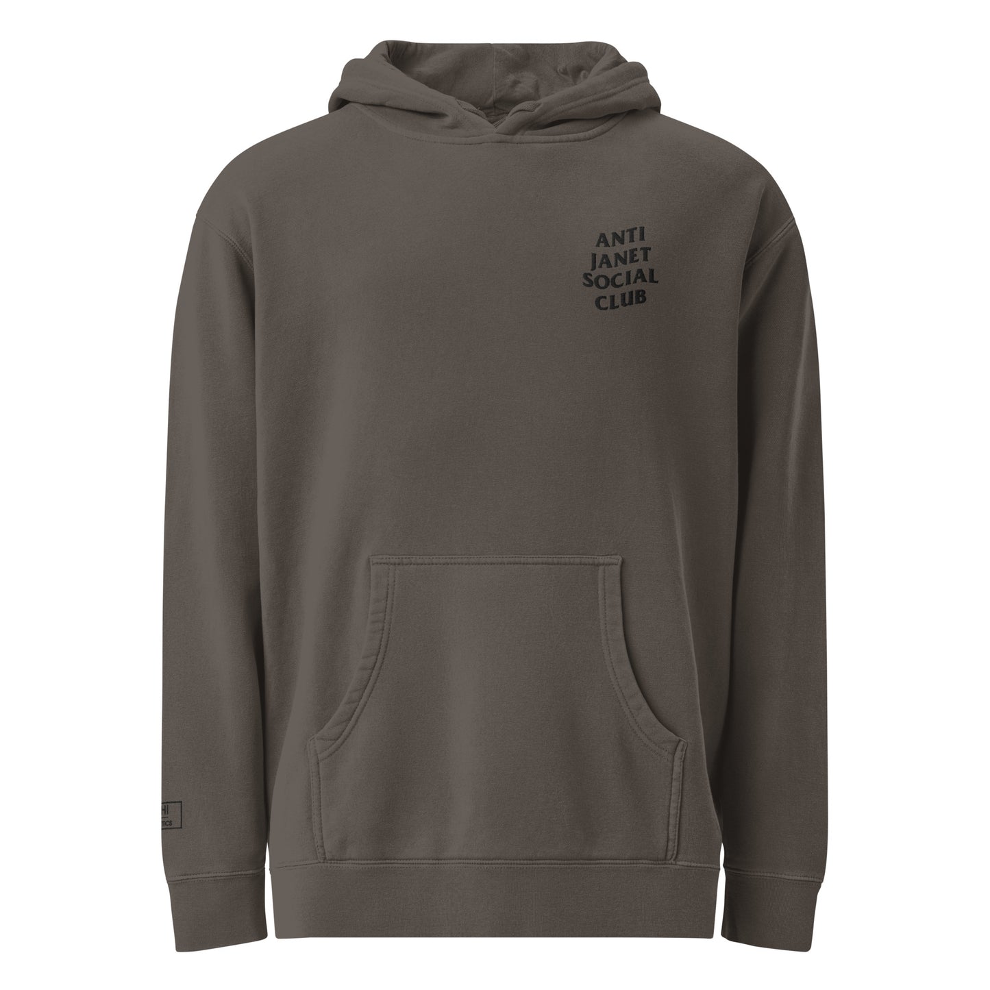 Anti Janet Social Club Unisex Pigment-Dyed Hoodie- Independent Trading Co.