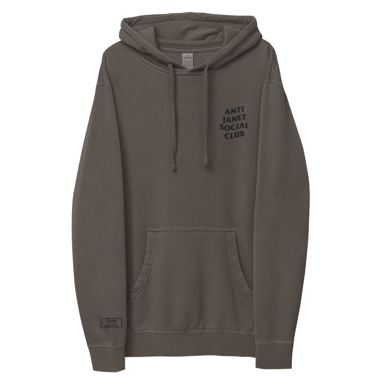 Anti Janet Social Club Unisex Pigment-Dyed Hoodie- Independent Trading Co.