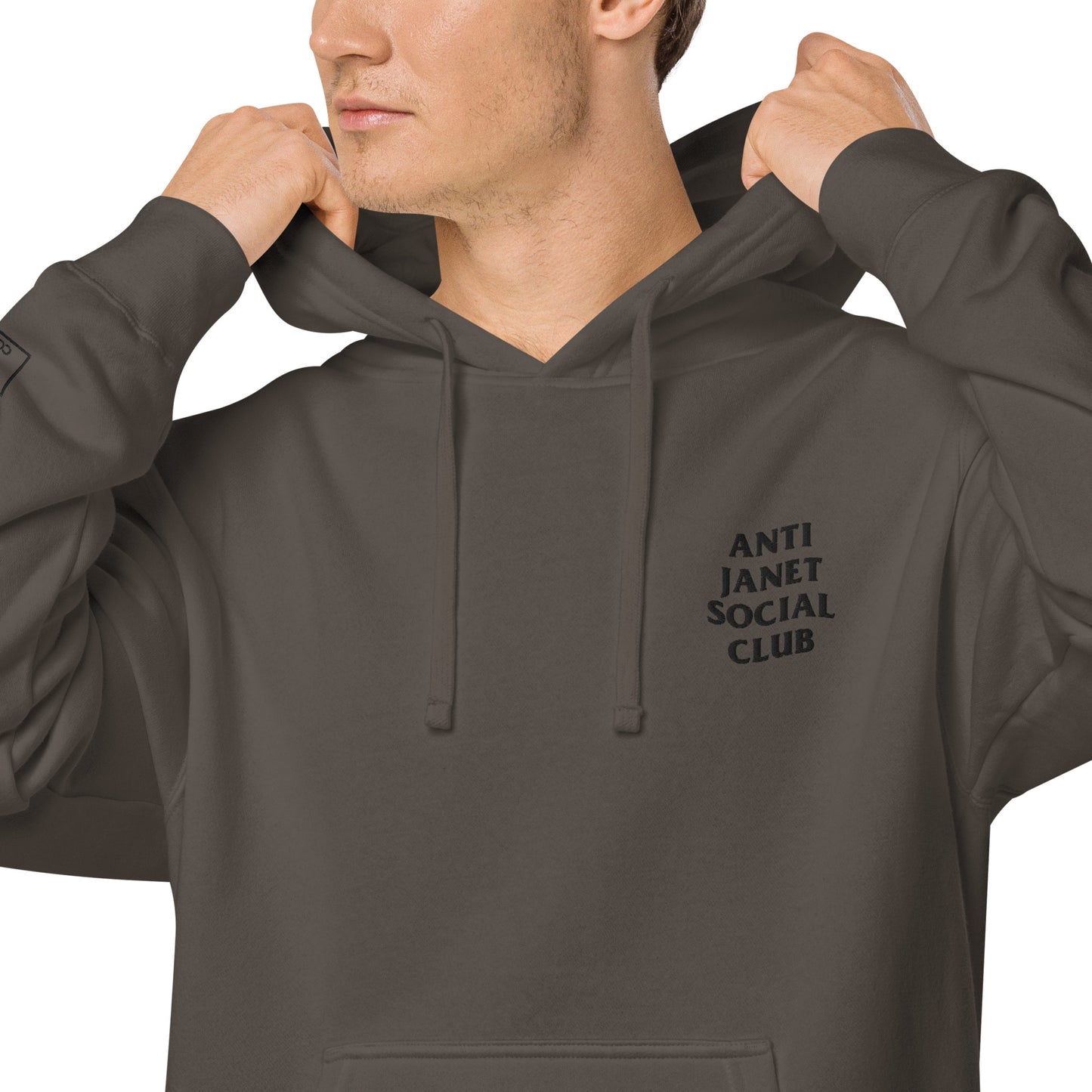 Anti Janet Social Club Unisex Pigment-Dyed Hoodie- Independent Trading Co.