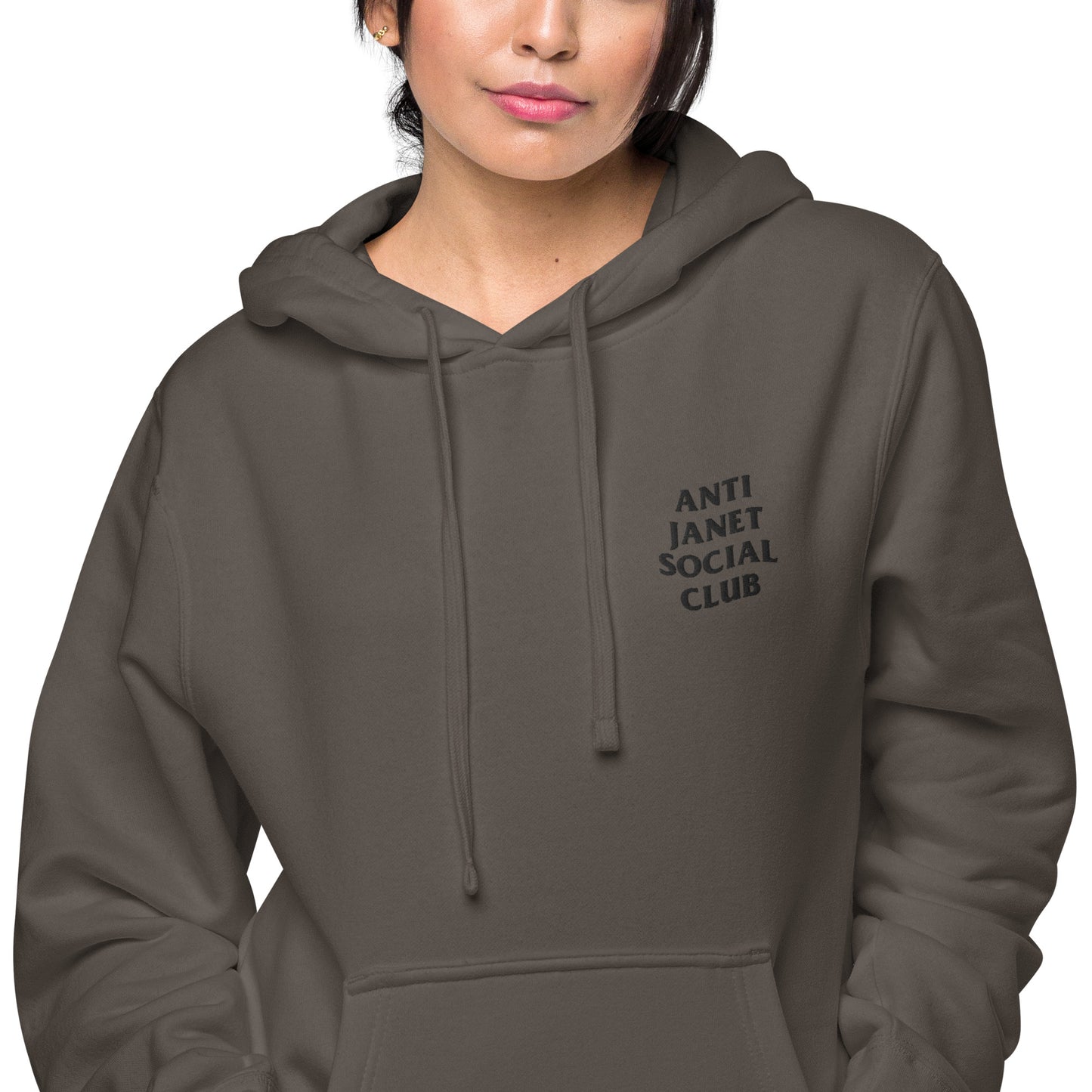 Anti Janet Social Club Unisex Pigment-Dyed Hoodie- Independent Trading Co.