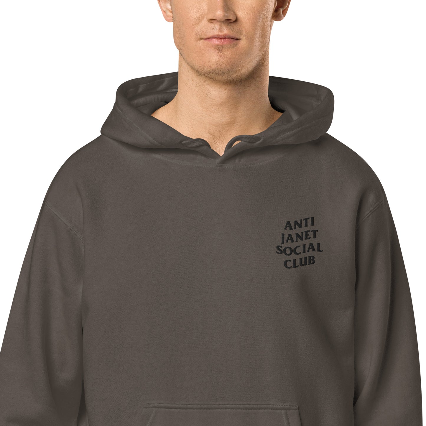 Anti Janet Social Club Unisex Pigment-Dyed Hoodie- Independent Trading Co.