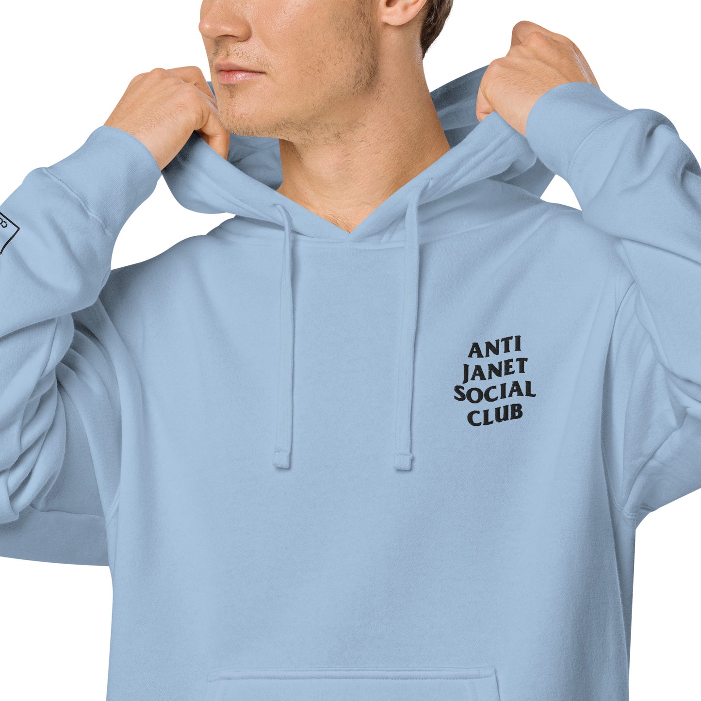 Anti Janet Social Club Unisex Pigment-Dyed Hoodie- Independent Trading Co.