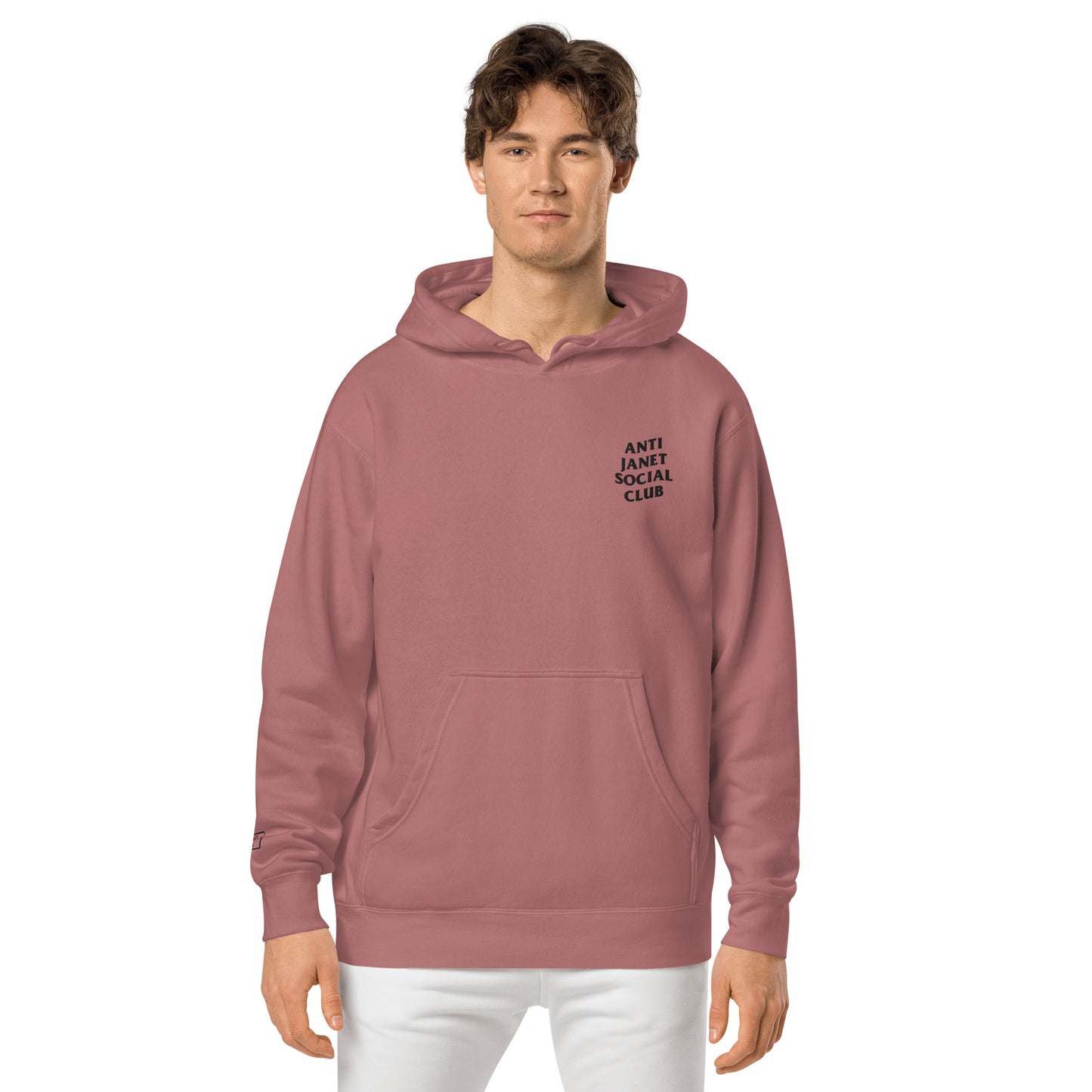 Anti Janet Social Club Unisex Pigment-Dyed Hoodie- Independent Trading Co.