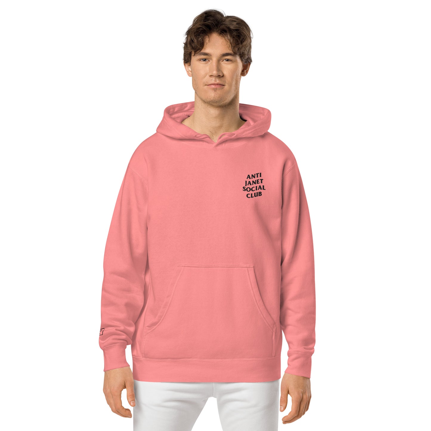 Anti Janet Social Club Unisex Pigment-Dyed Hoodie- Independent Trading Co.