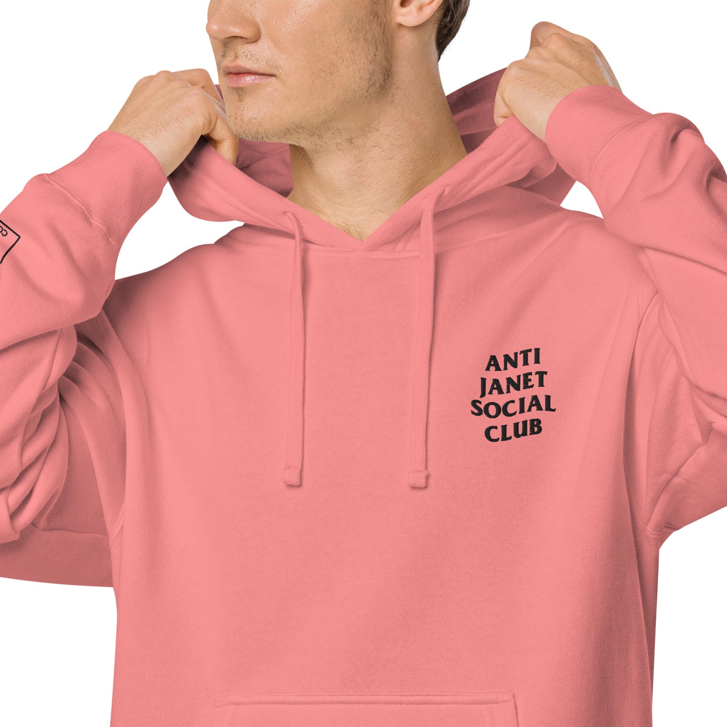 Anti Janet Social Club Unisex Pigment-Dyed Hoodie- Independent Trading Co.