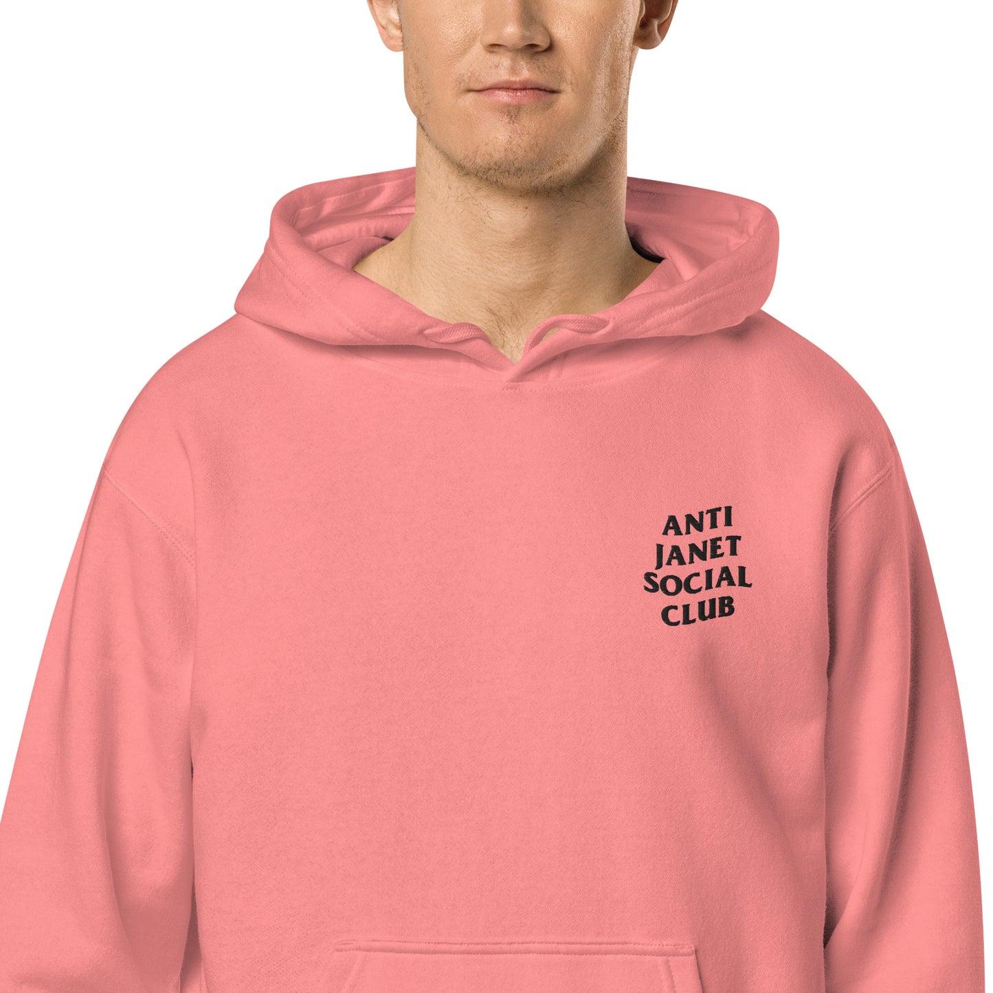 Anti Janet Social Club Unisex Pigment-Dyed Hoodie- Independent Trading Co.