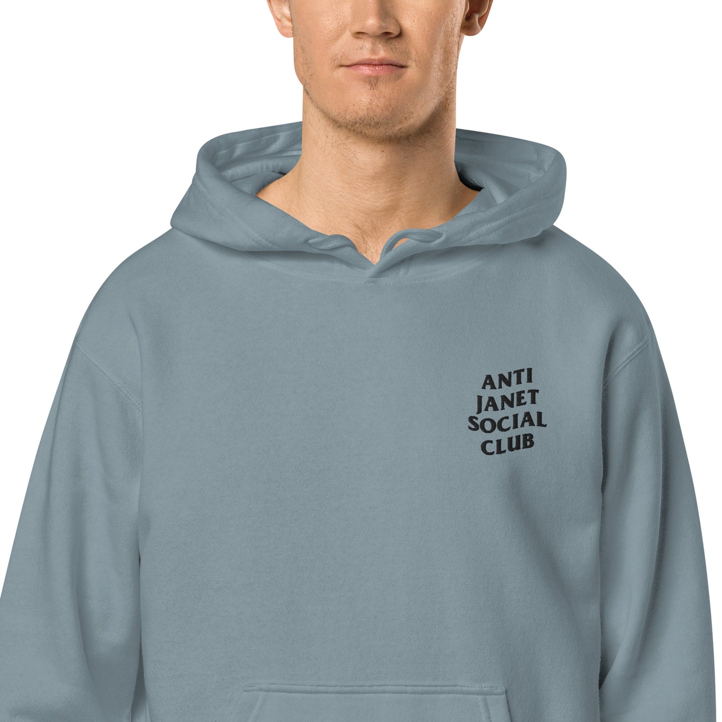 Anti Janet Social Club Unisex Pigment-Dyed Hoodie- Independent Trading Co.