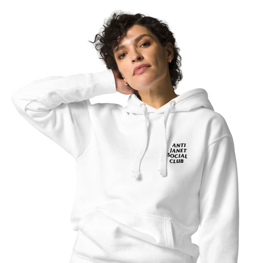 Anti Janet Social Club Unisex Hoodie By Sahi Cosmetics- Cotton Heritage